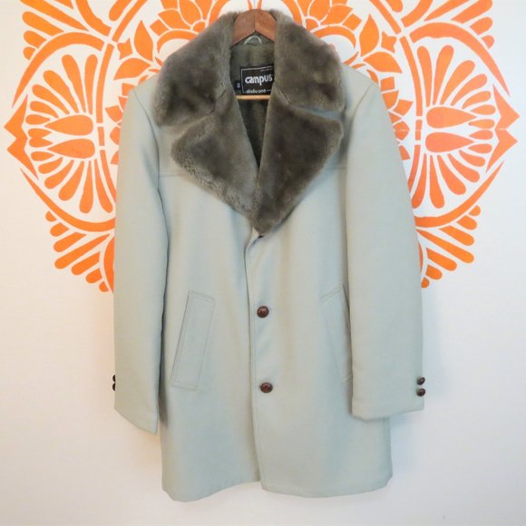 Campus Other - Vintage 70's/80's Campus Fur Collar Rain Coat M